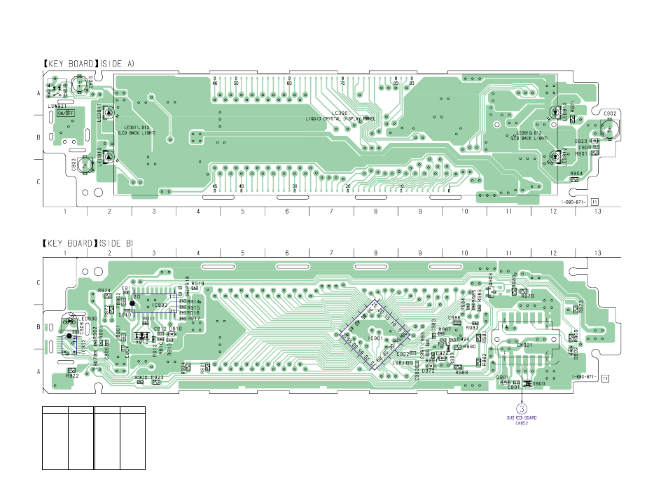 Printed wiring board-key section | Sony Ericsson CDX-CA860X User Manual | Page 40 / 62