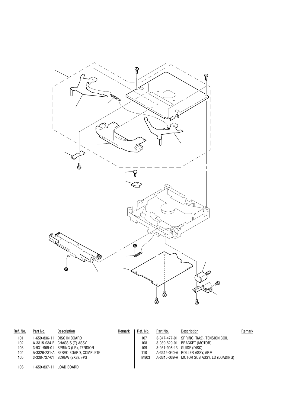 Cd mechanism section (1) | Sony Ericsson CDX-CA860X User Manual | Page 48 / 62