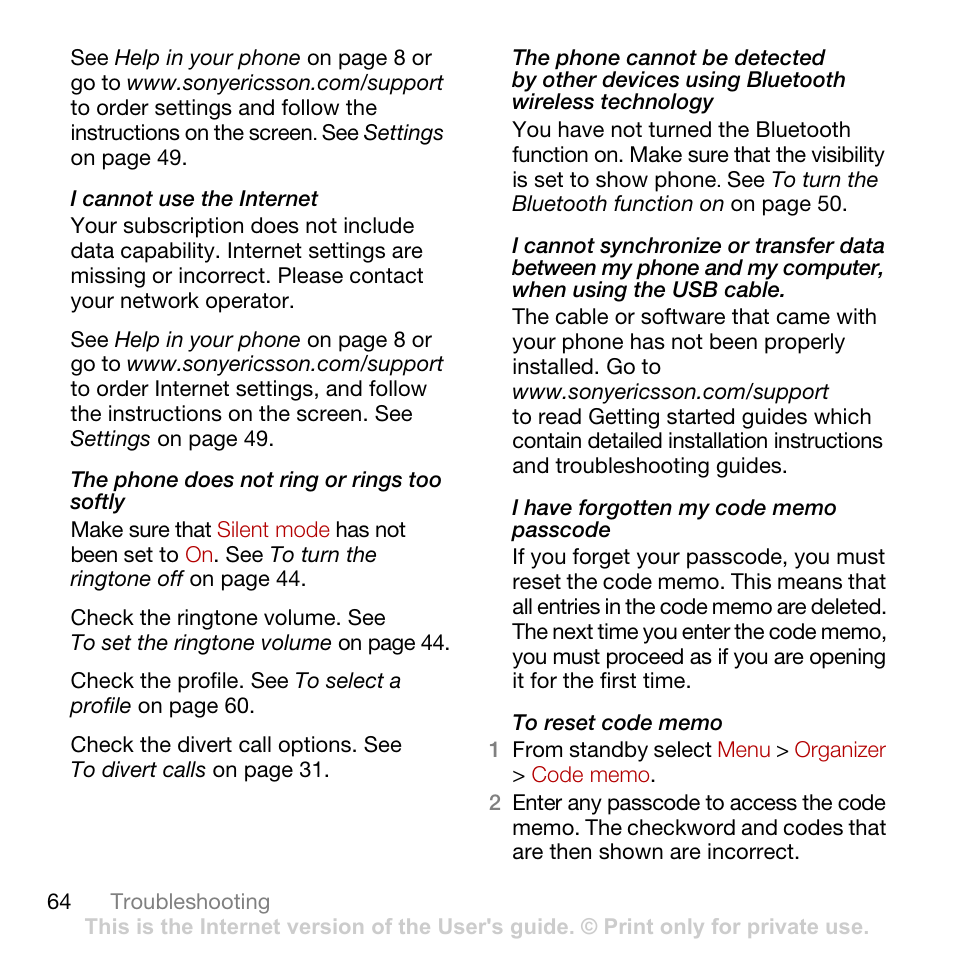 Sony Ericsson Cyber-shot C902 User Manual | Page 66 / 82