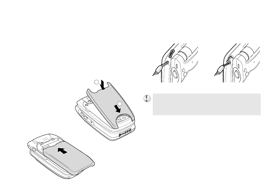 Covers and the hand strap, The exchangeable cover, The hand strap | Attaching covers and the hand strap | Sony Ericsson Z600 User Manual | Page 10 / 128