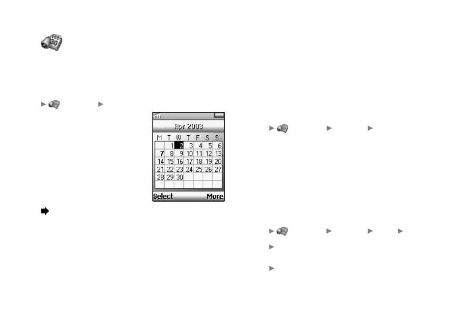 Organizer, Calendar, Appointments and tasks | Sony Ericsson Z600 User Manual | Page 99 / 128