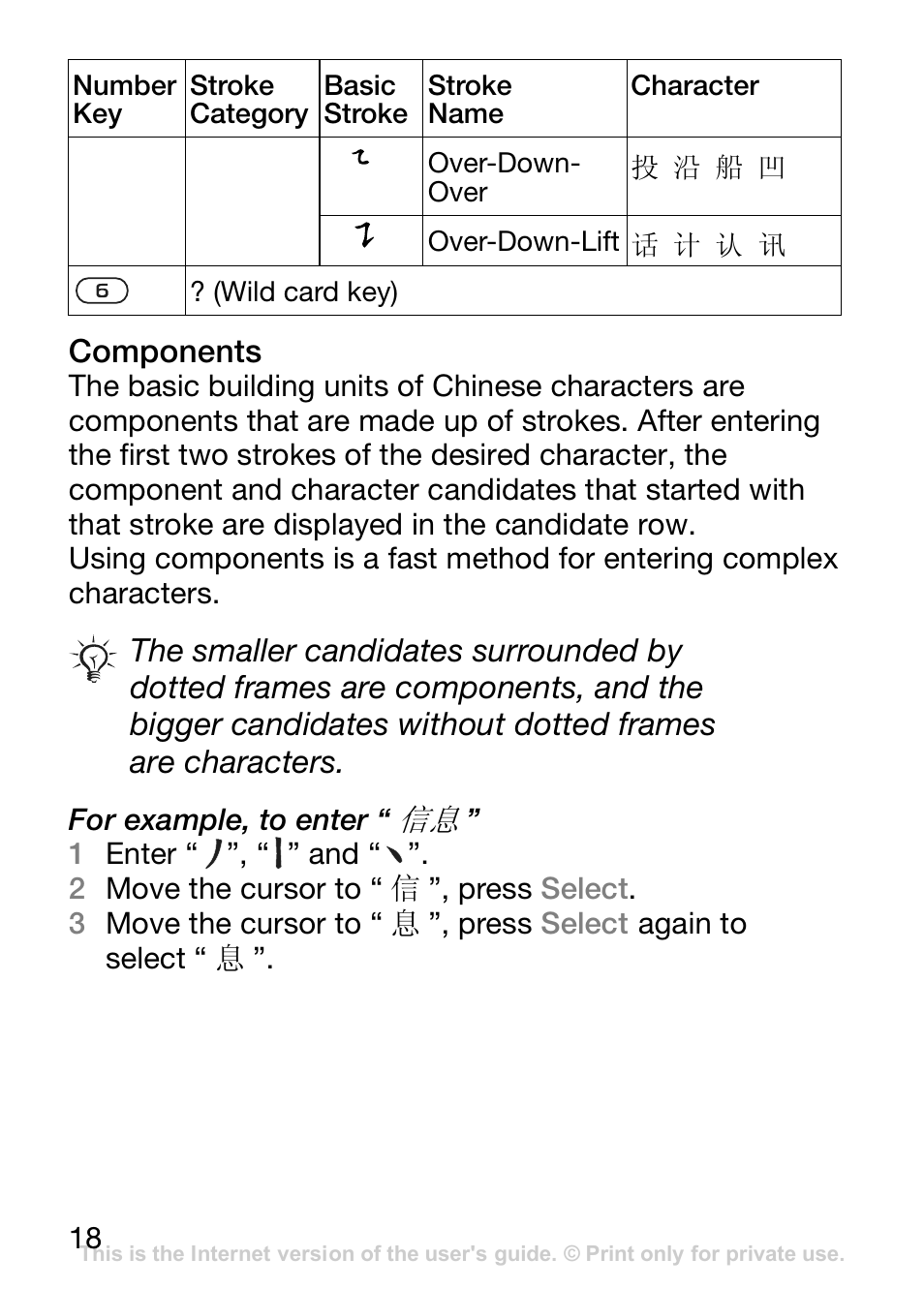 Components | Sony Ericsson J110c User Manual | Page 19 / 80