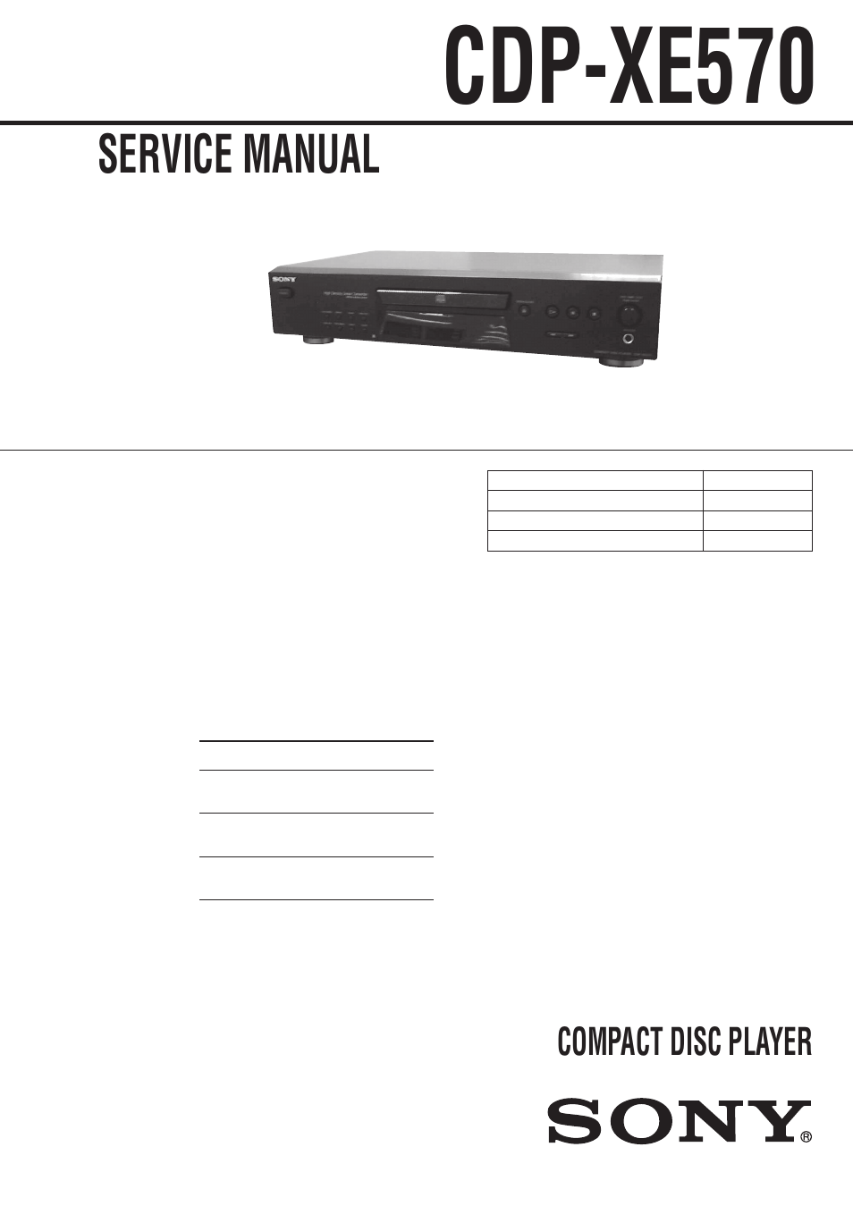 Sony Ericsson CDP-XE570 User Manual | 30 pages