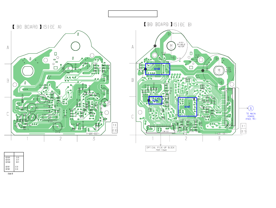 Printed wiring board bd section, Cdp-xe570 | Sony Ericsson CDP-XE570 User Manual | Page 14 / 30