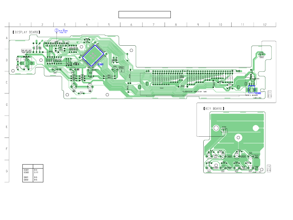 Printed wiring board display section, Cdp-xe570 | Sony Ericsson CDP-XE570 User Manual | Page 18 / 30