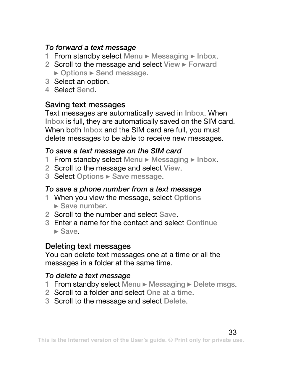 Sony Ericsson J120 User Manual | Page 34 / 74