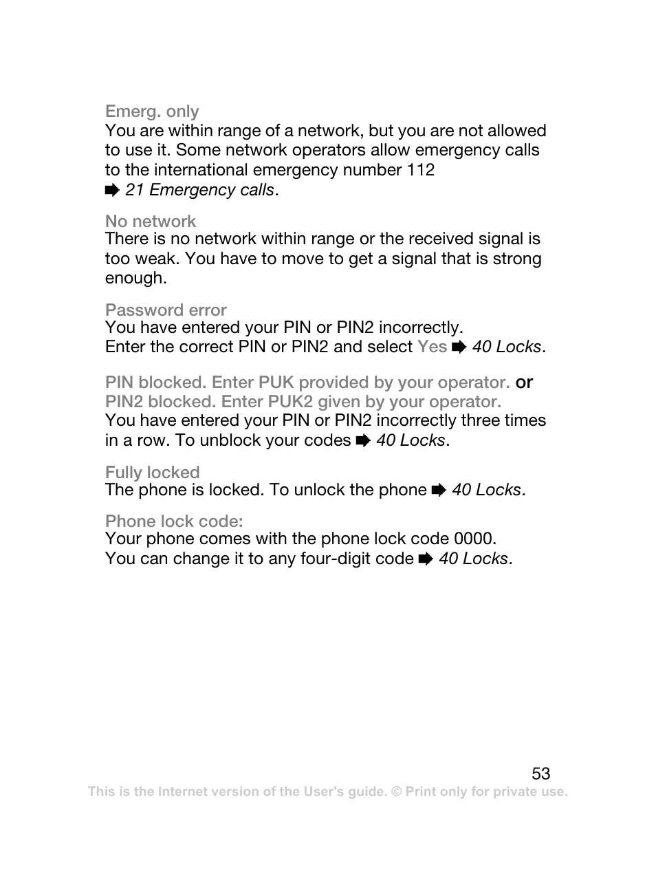 Sony Ericsson J120 User Manual | Page 54 / 74