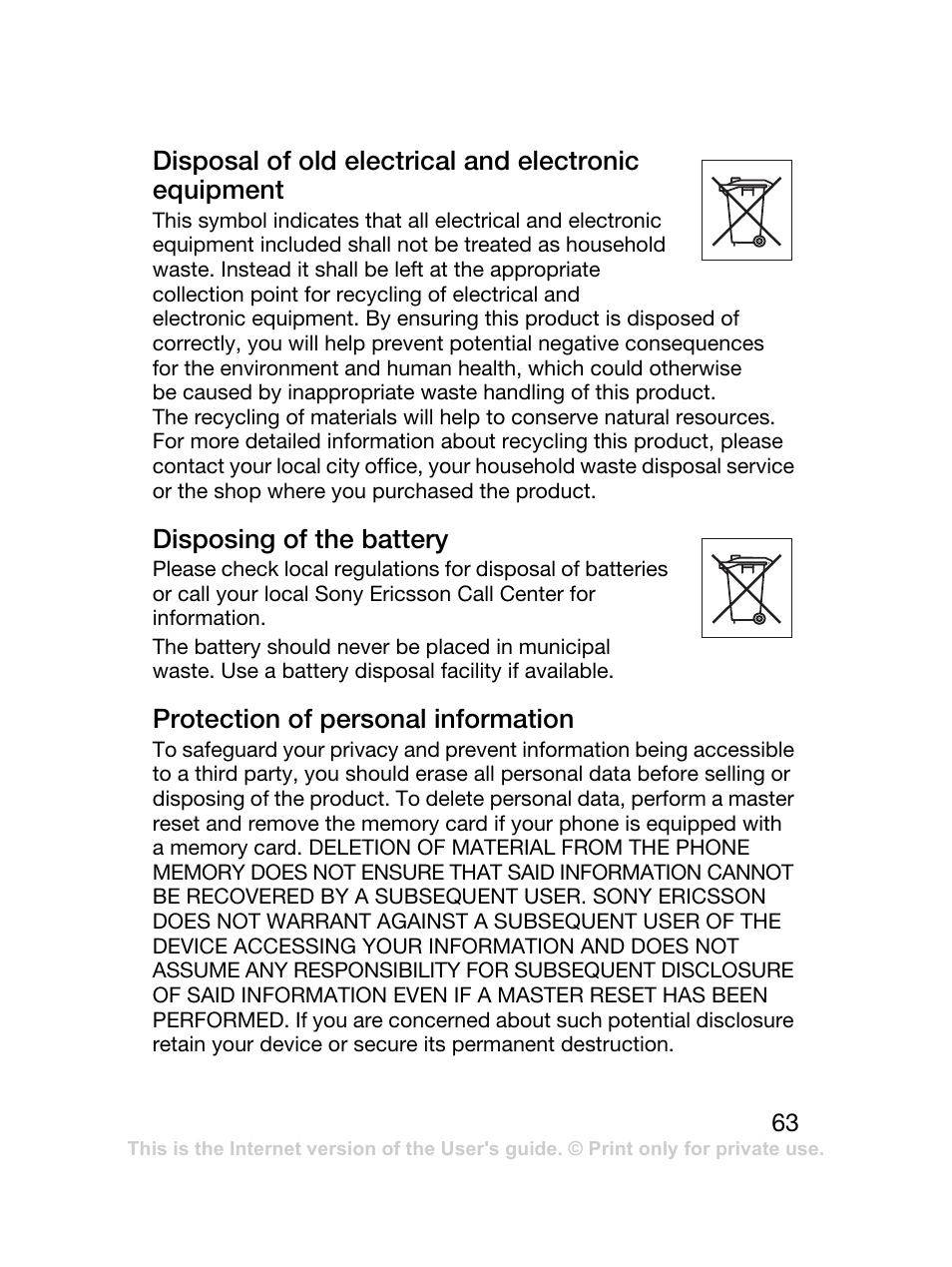 Sony Ericsson J120 User Manual | Page 64 / 74
