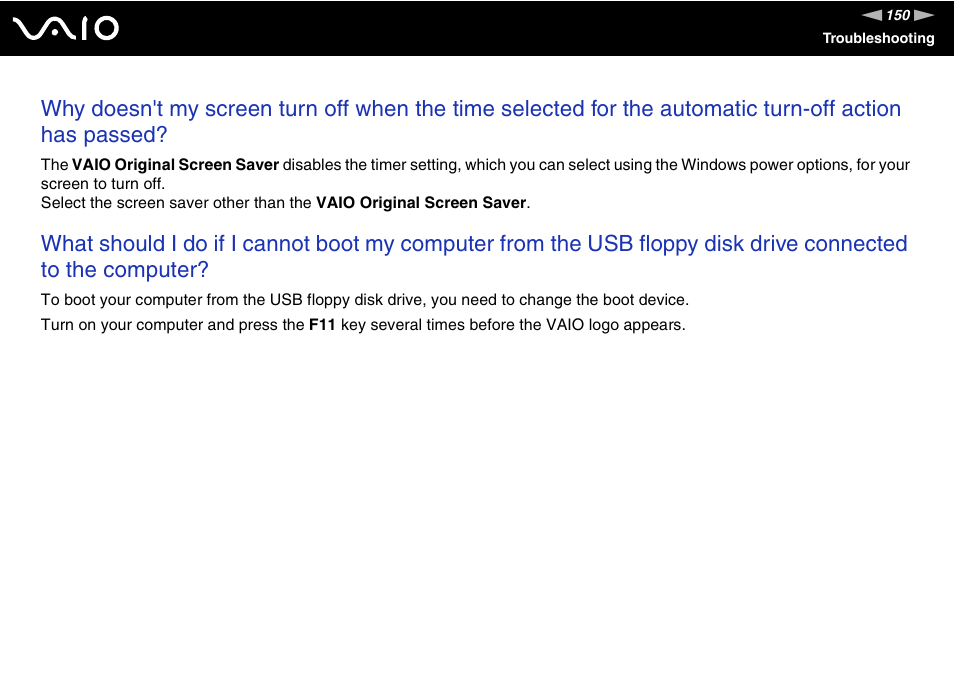 Sony Ericsson VGN-AR500 User Manual | Page 150 / 206