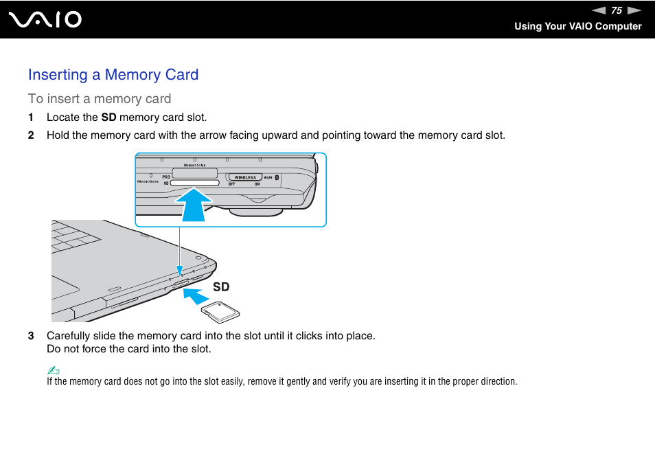 Sony Ericsson VGN-AR500 User Manual | Page 75 / 206