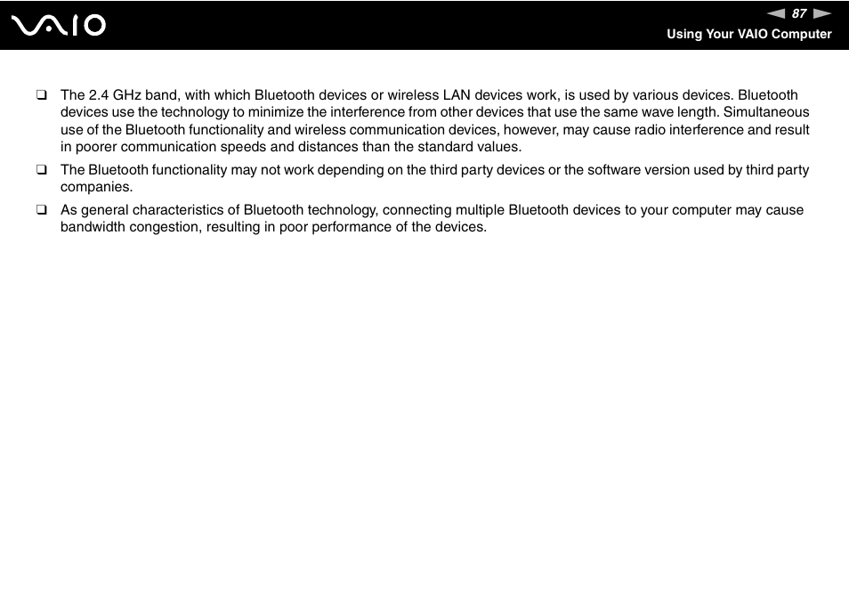 Sony Ericsson VGN-AR500 User Manual | Page 87 / 206