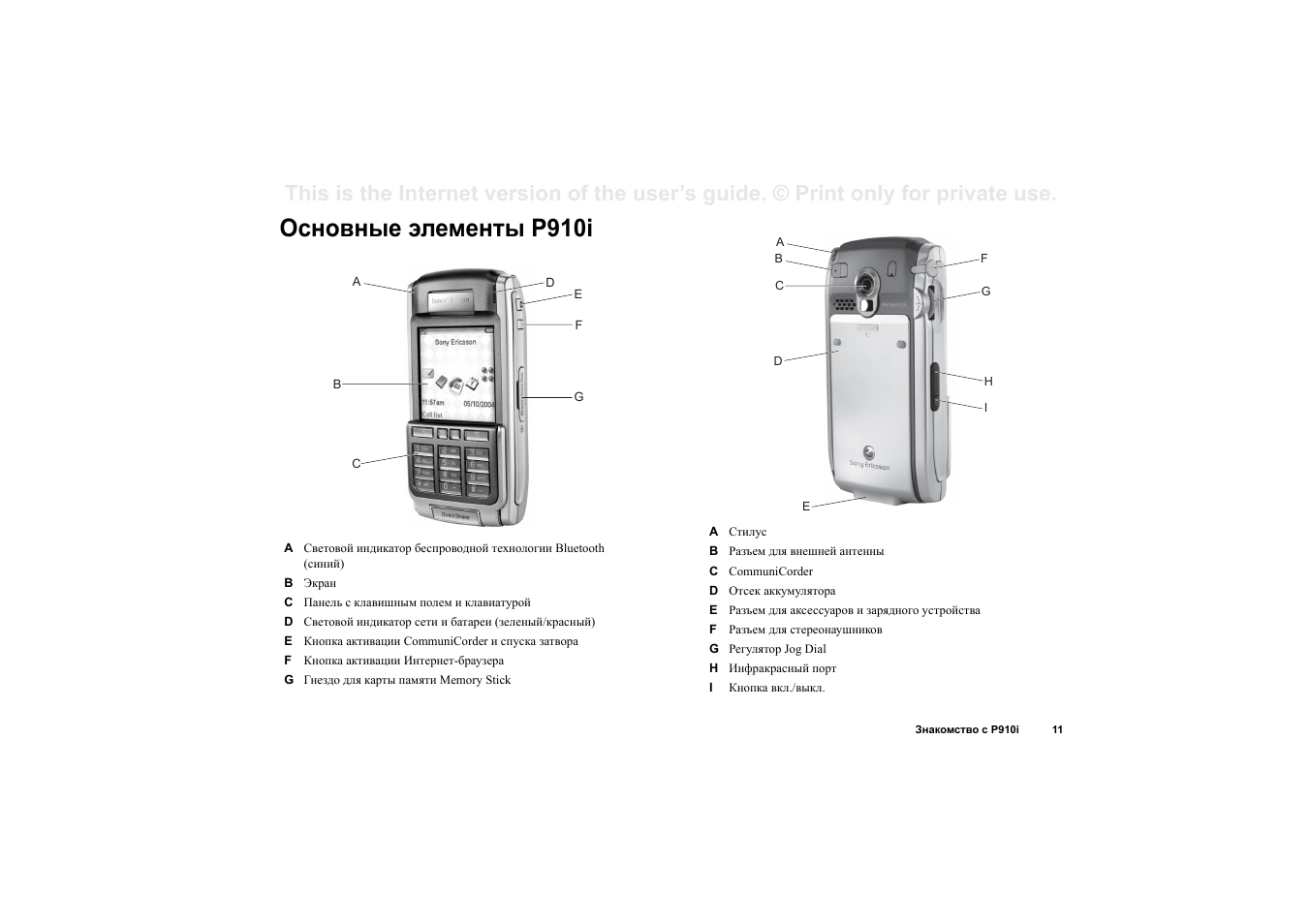 Applications on cd for p910 series | Sony Ericsson P910 User Manual | Page 11 / 12