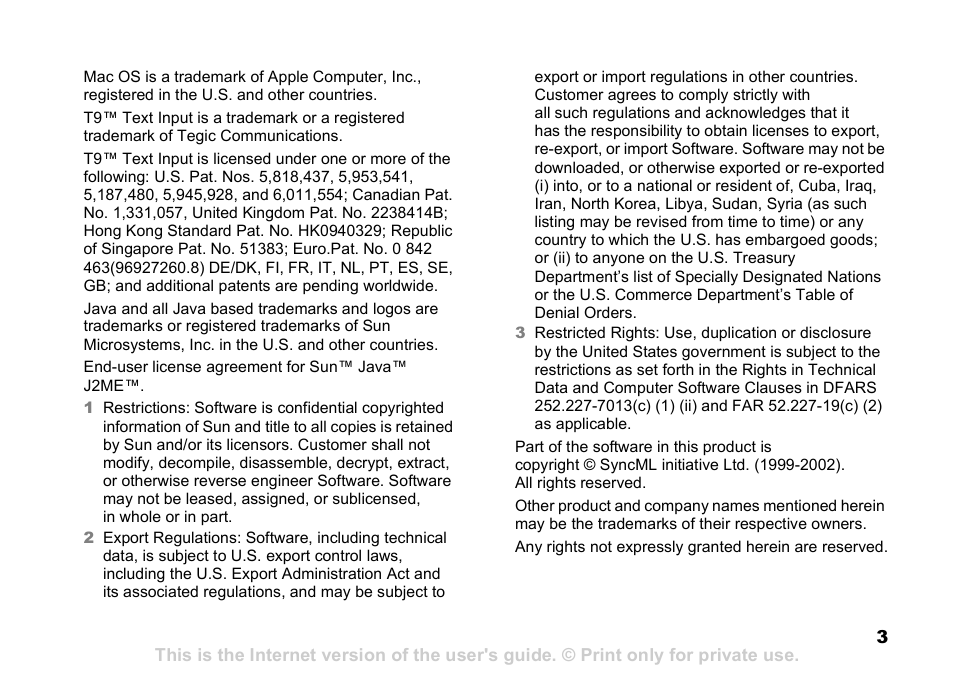 Sony Ericsson D750i User Manual | Page 3 / 101