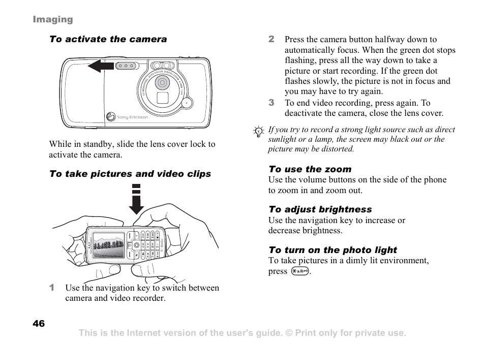 Sony Ericsson D750i User Manual | Page 46 / 101