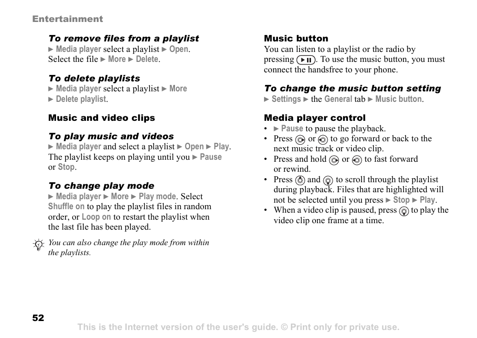 Sony Ericsson D750i User Manual | Page 52 / 101