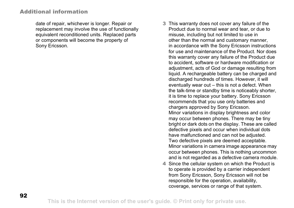 Sony Ericsson D750i User Manual | Page 92 / 101