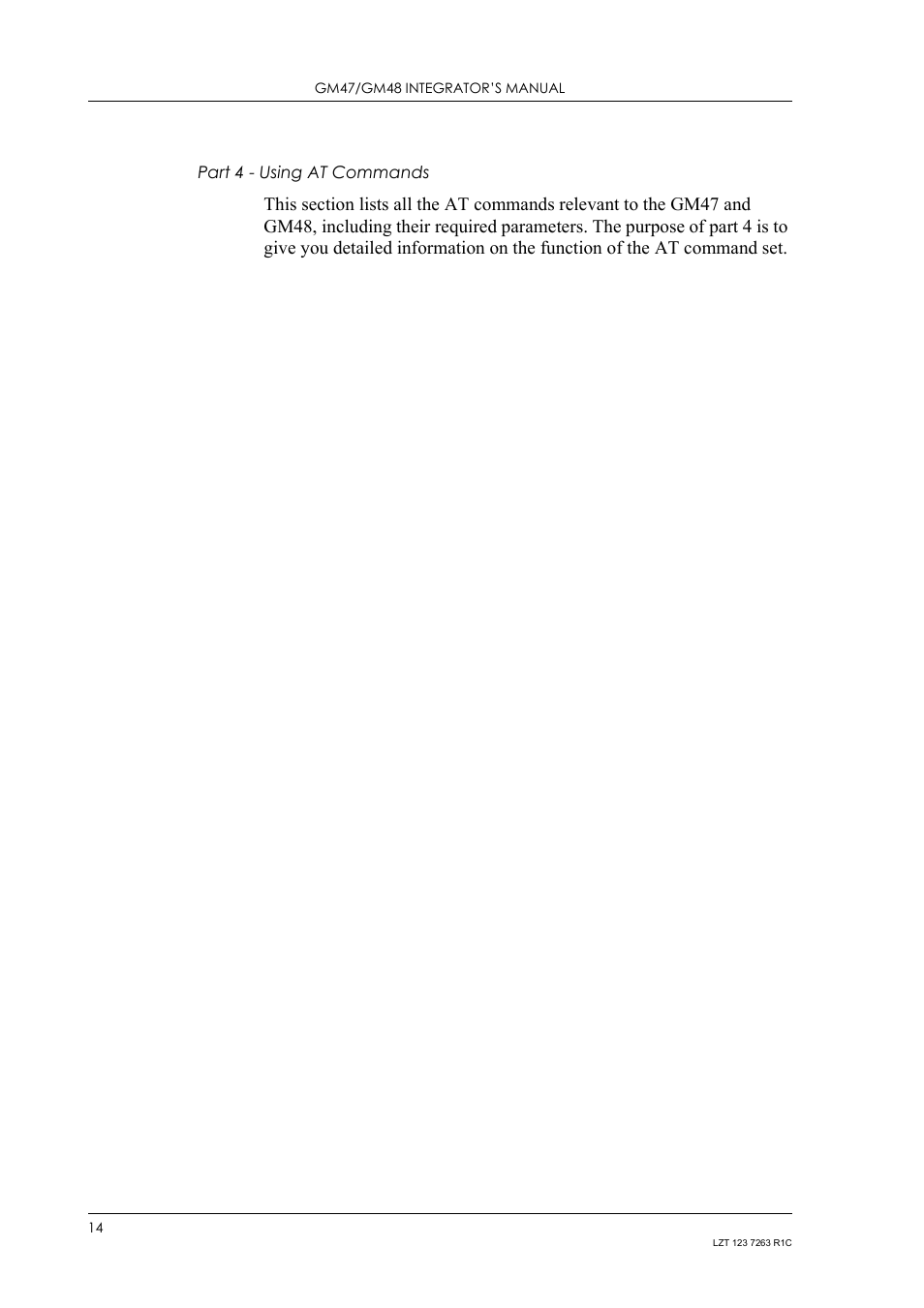 Part 4 - using at commands | Sony Ericsson GM47 User Manual | Page 14 / 338