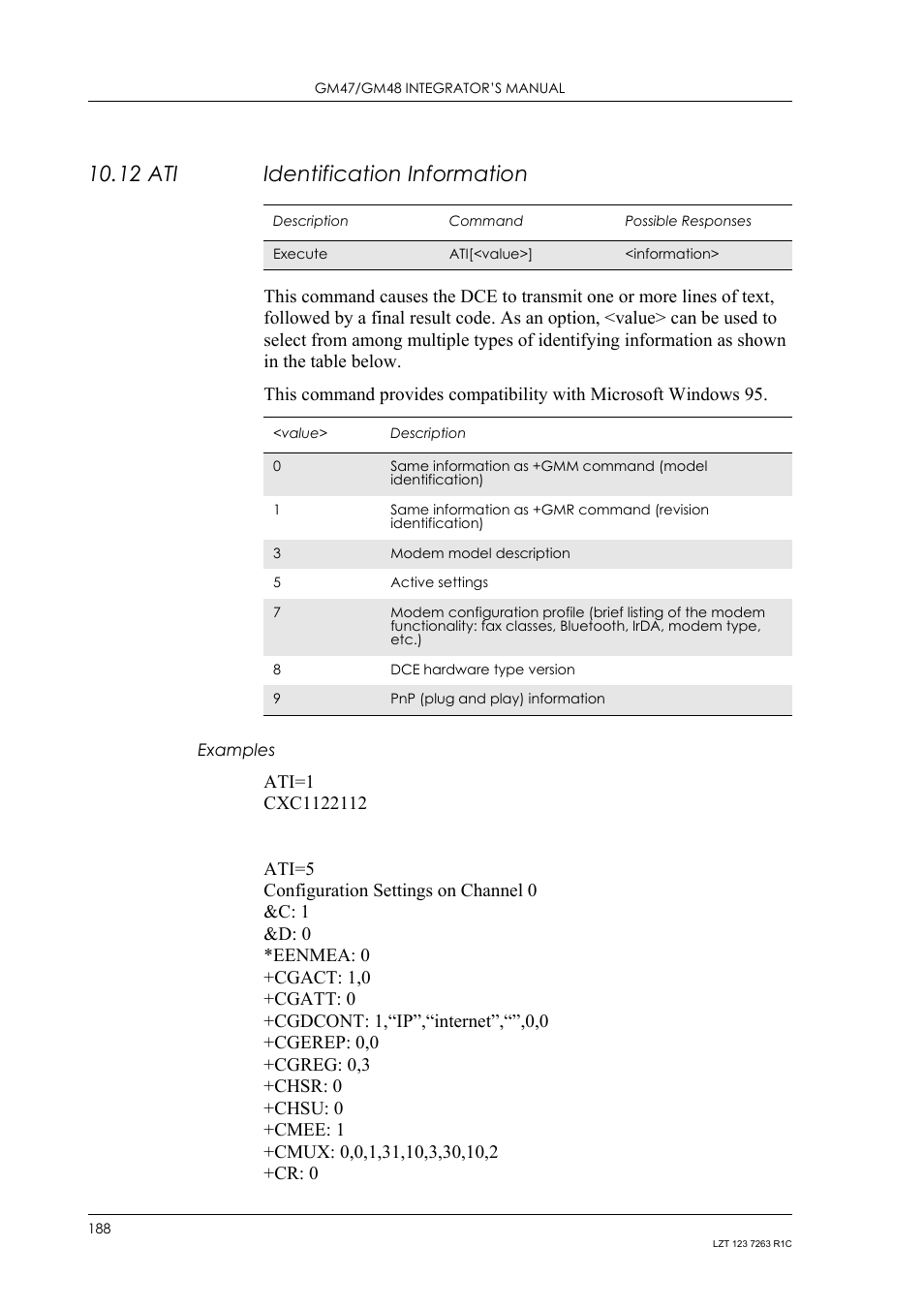 12 ati identification information, Examples, 12 ati | Identification information | Sony Ericsson GM47 User Manual | Page 188 / 338