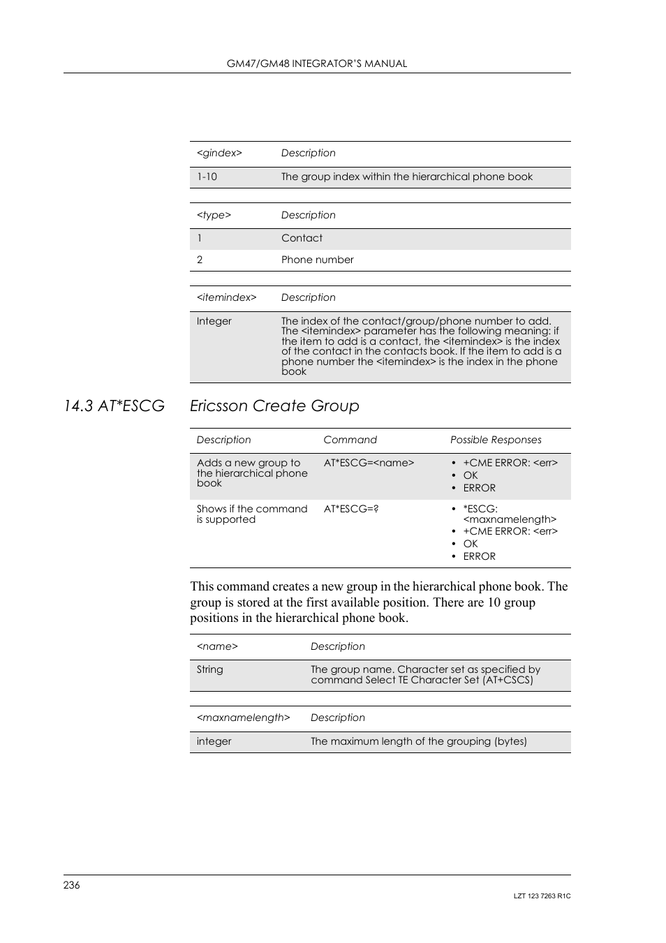 3 at*escg ericsson create group, 3 at*escg, Ericsson create group | Sony Ericsson GM47 User Manual | Page 236 / 338