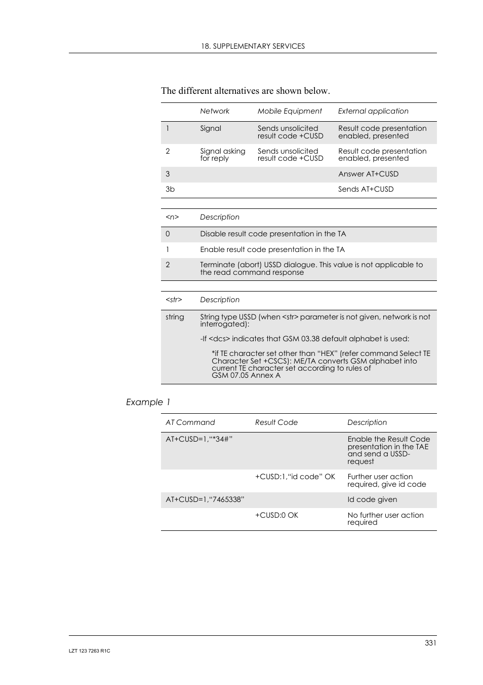 Example 1, The different alternatives are shown below | Sony Ericsson GM47 User Manual | Page 331 / 338
