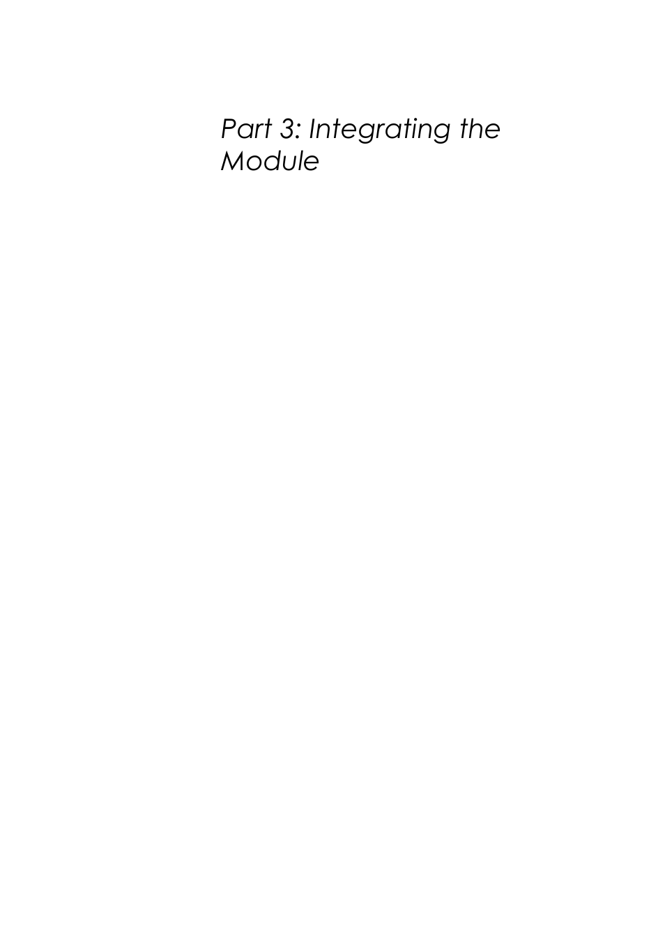 Part 3: integrating the module | Sony Ericsson GM47 User Manual | Page 37 / 338