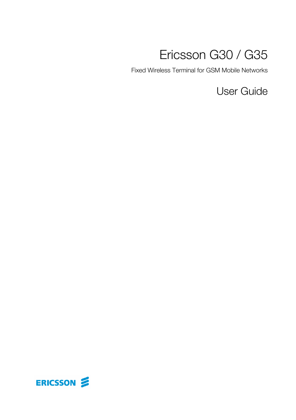 Sony Ericsson G30 User Manual | 48 pages