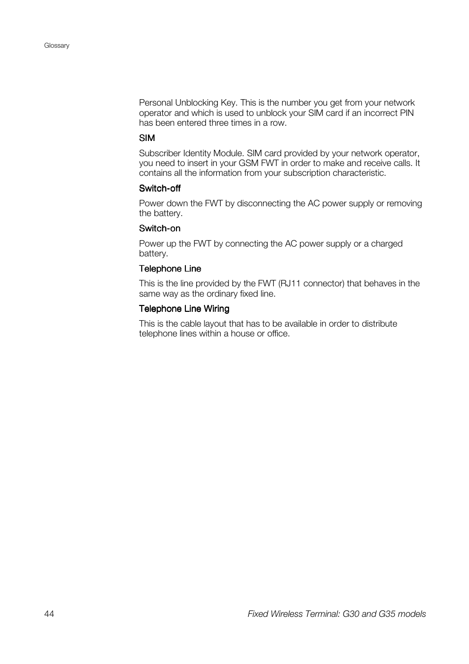 Sony Ericsson G30 User Manual | Page 44 / 48