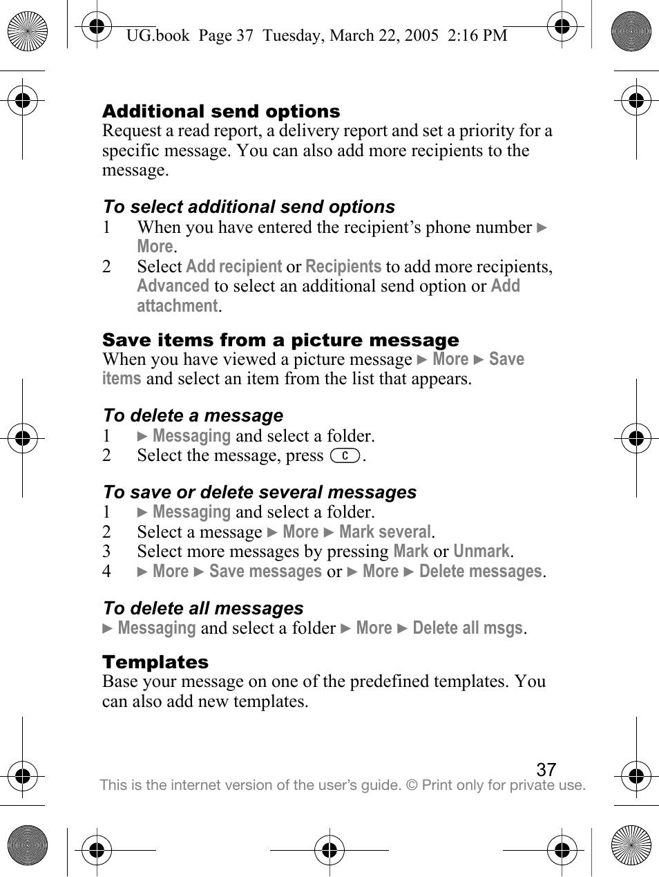 Sony Ericsson K300a User Manual | Page 39 / 85