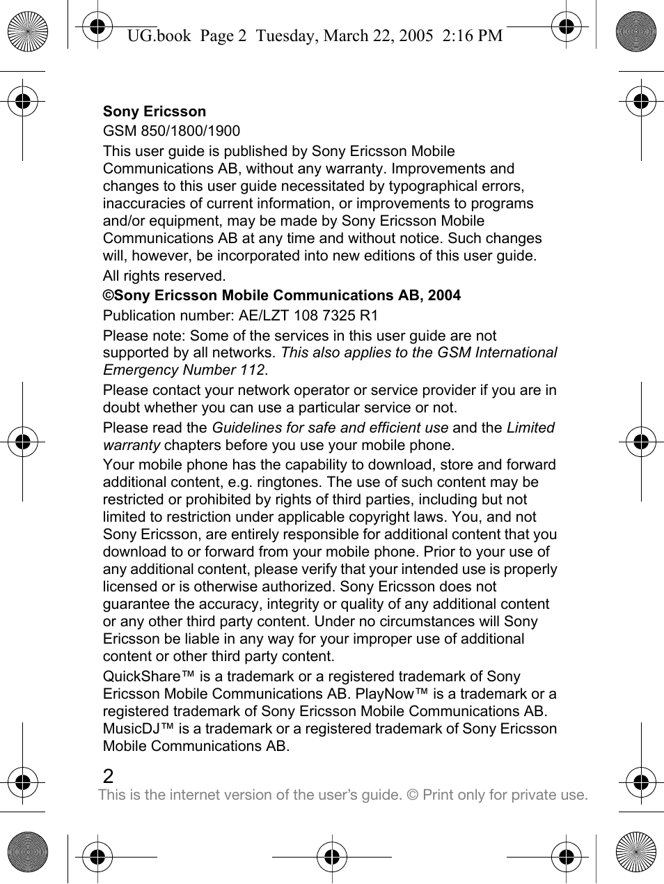 Sony Ericsson K300a User Manual | Page 4 / 85