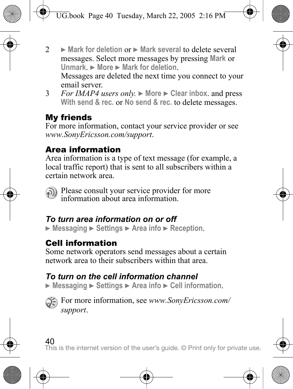 Sony Ericsson K300a User Manual | Page 42 / 85