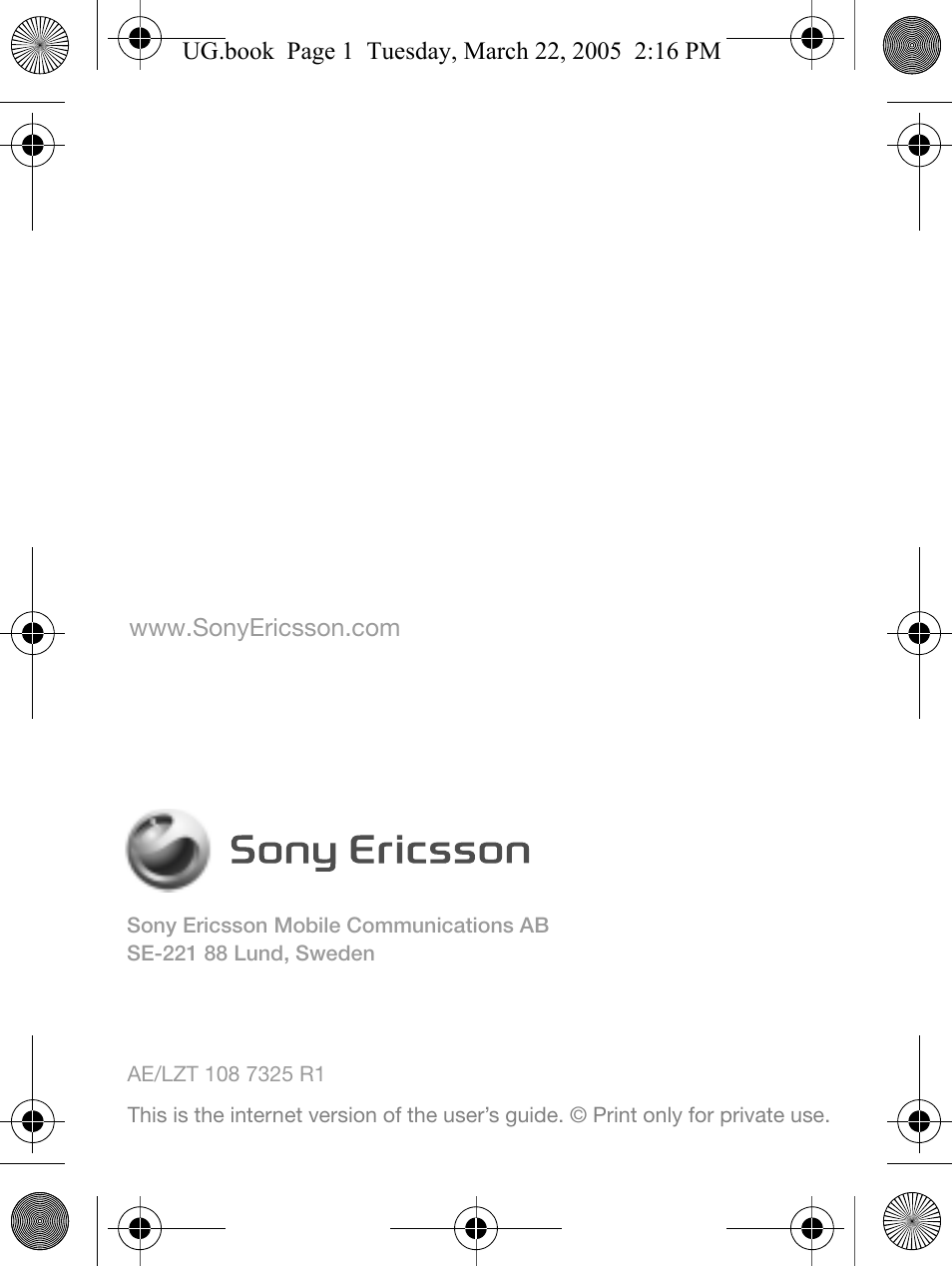 Sony Ericsson K300a User Manual | Page 85 / 85