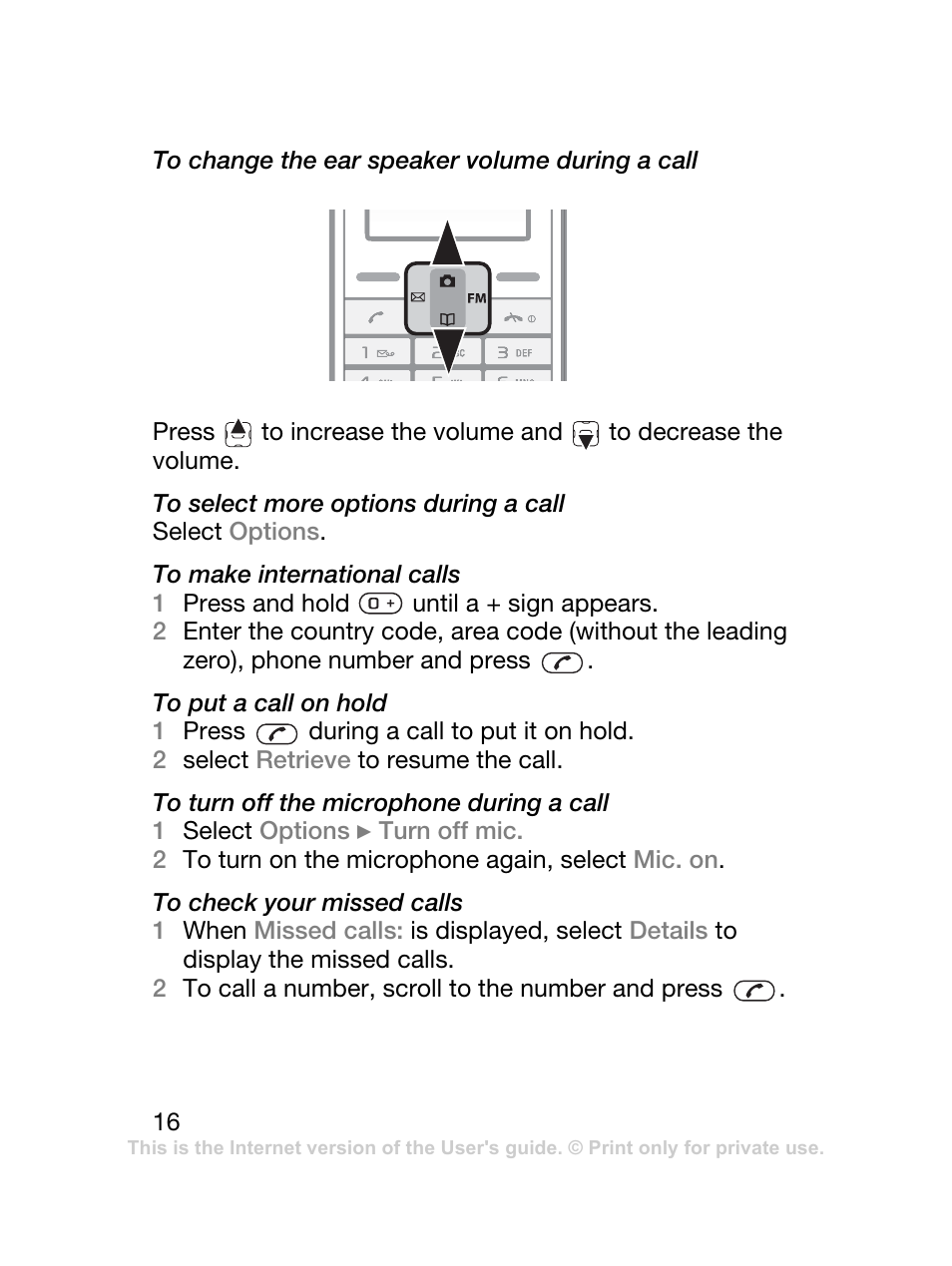 Sony Ericsson K220 User Manual | Page 16 / 79