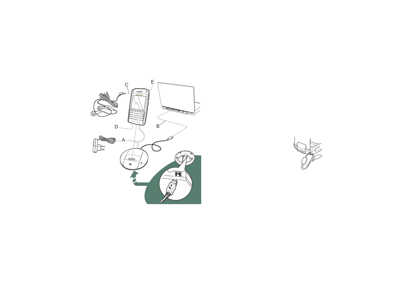 Connecting the accessories | Sony Ericsson P908 User Manual | Page 23 / 200