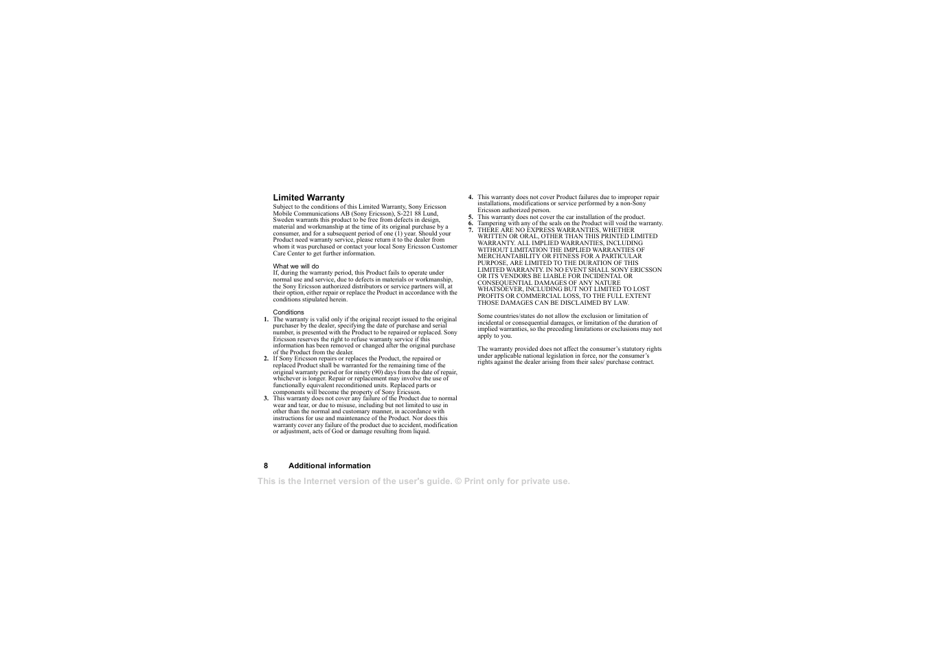 Sony Ericsson HCA-200 User Manual | Page 10 / 124