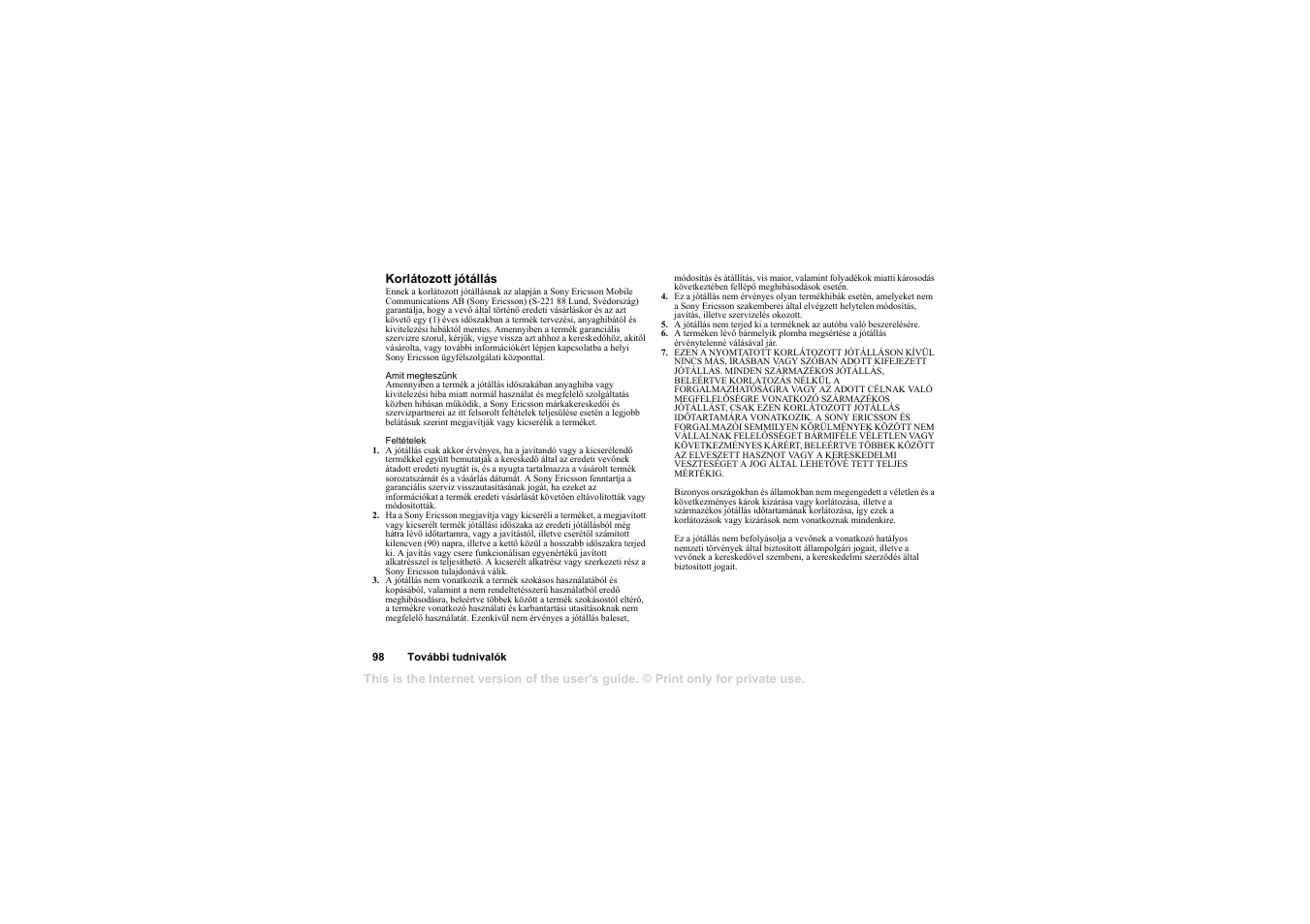 Sony Ericsson HCA-200 User Manual | Page 100 / 124