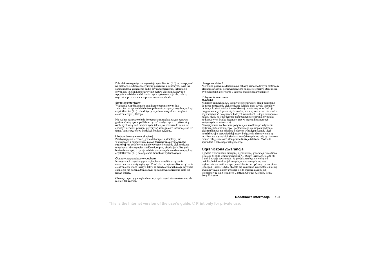Sony Ericsson HCA-200 User Manual | Page 107 / 124