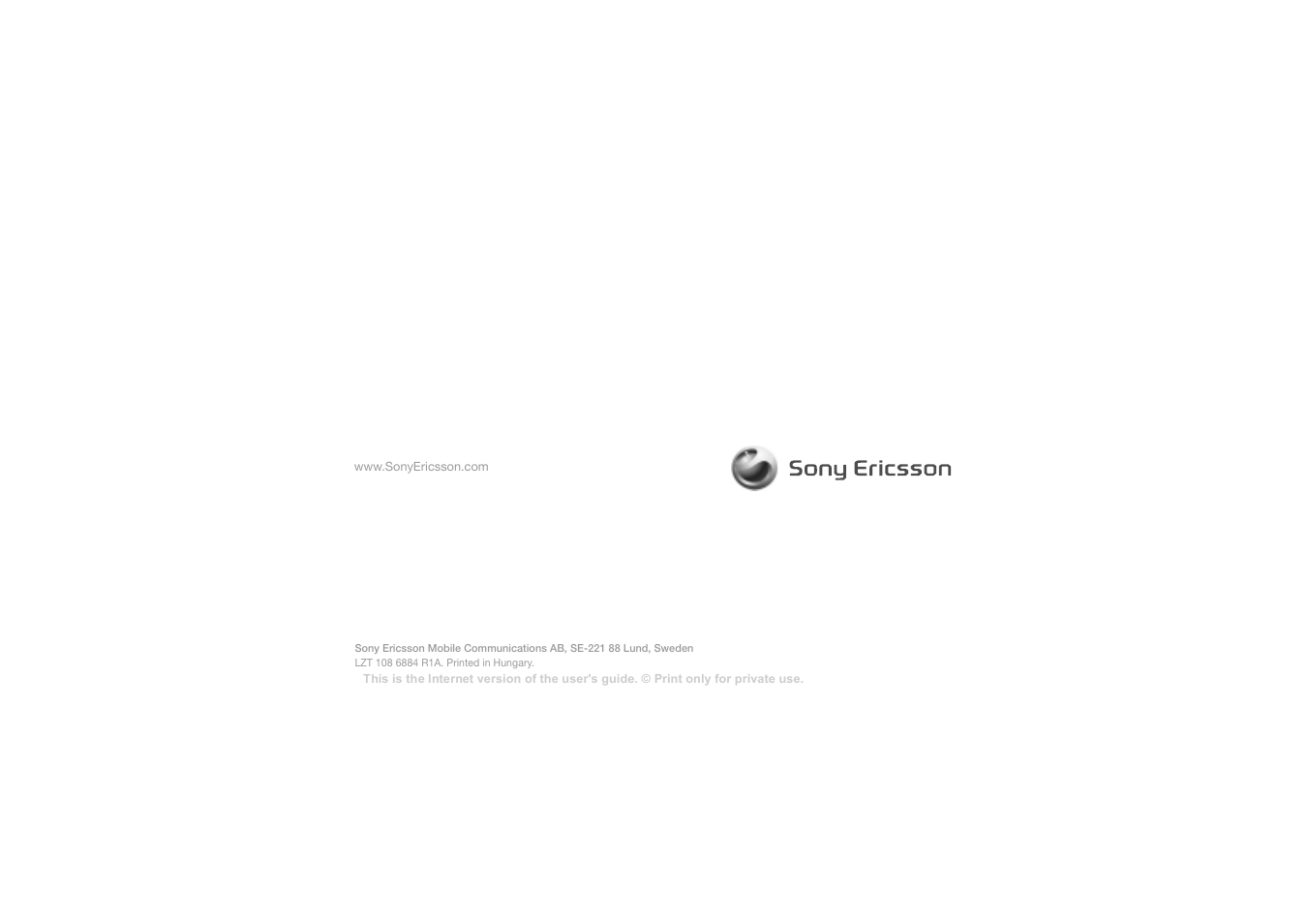 Sony Ericsson HCA-200 User Manual | Page 124 / 124