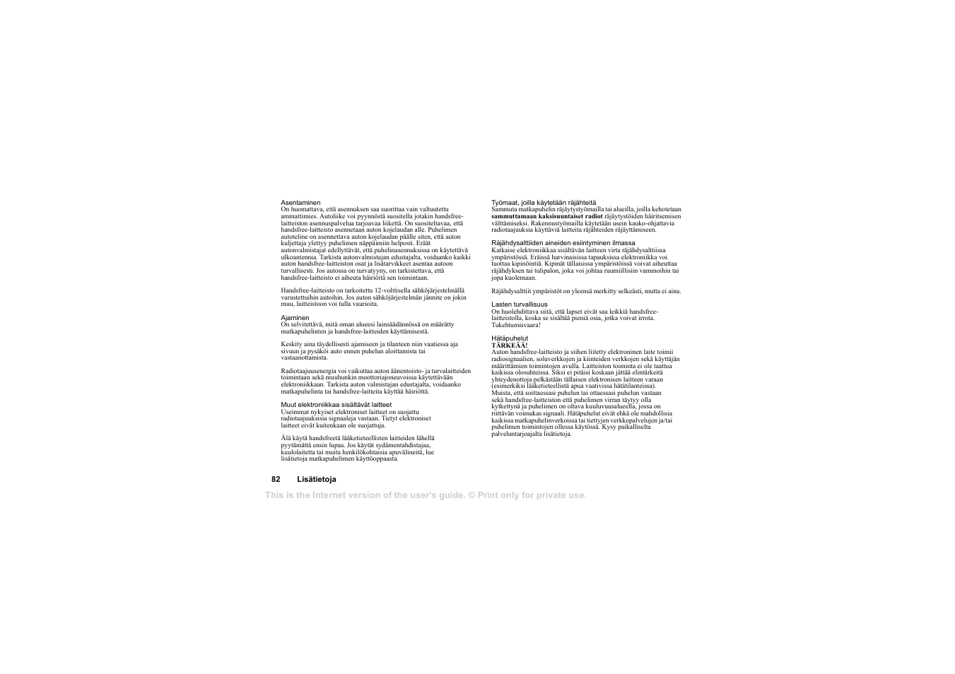 Sony Ericsson HCA-200 User Manual | Page 84 / 124