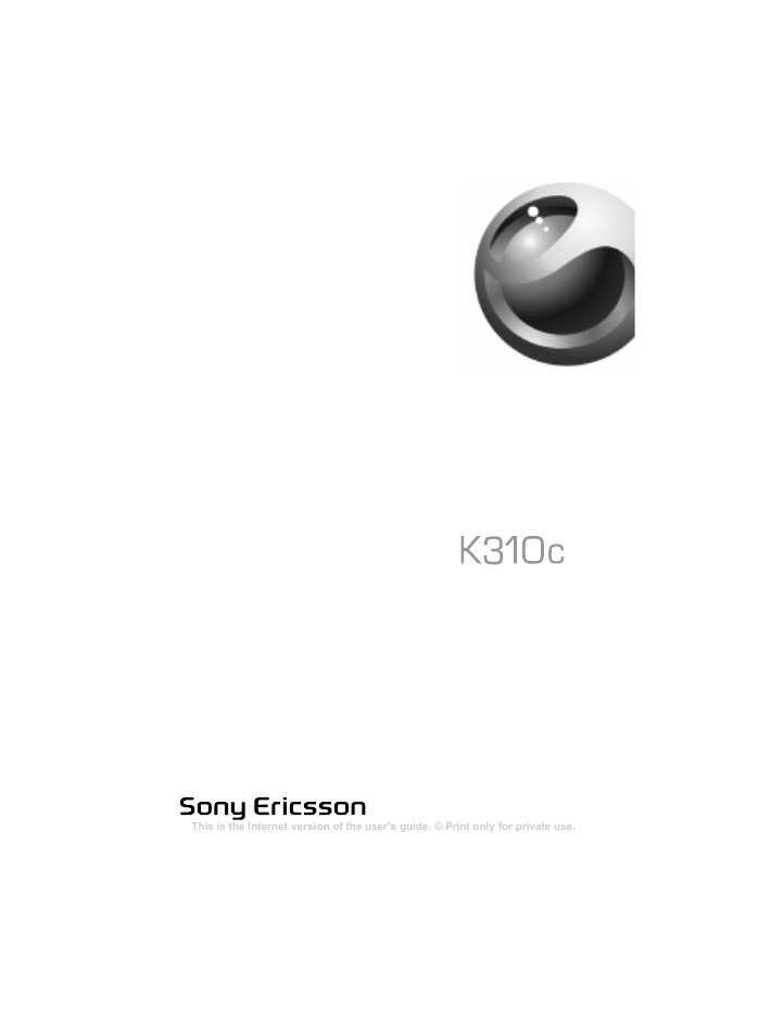 Sony Ericsson k310c User Manual | 90 pages