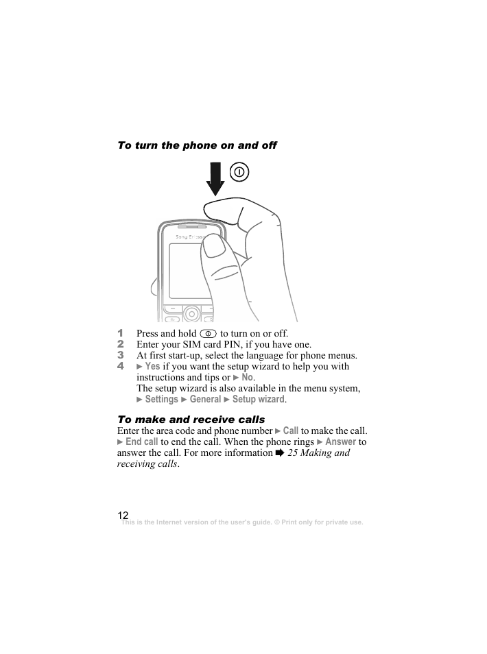 Sony Ericsson k310c User Manual | Page 13 / 90