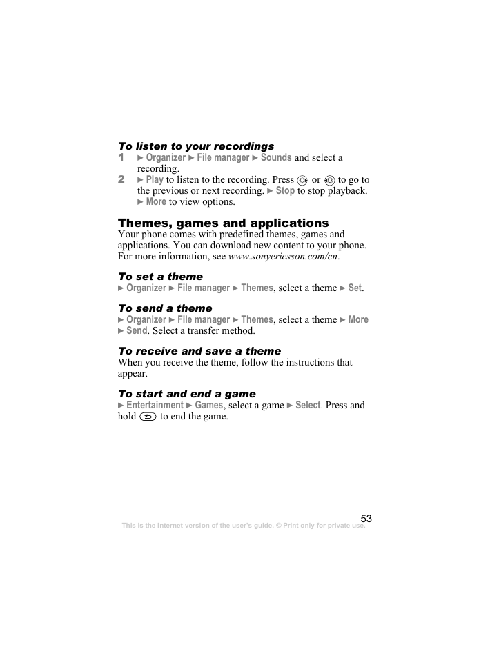 Sony Ericsson k310c User Manual | Page 54 / 90