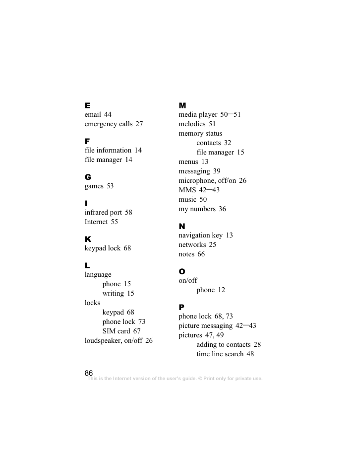 Content s, Sony ericsson t618 | Sony Ericsson k310c User Manual | Page 87 / 90