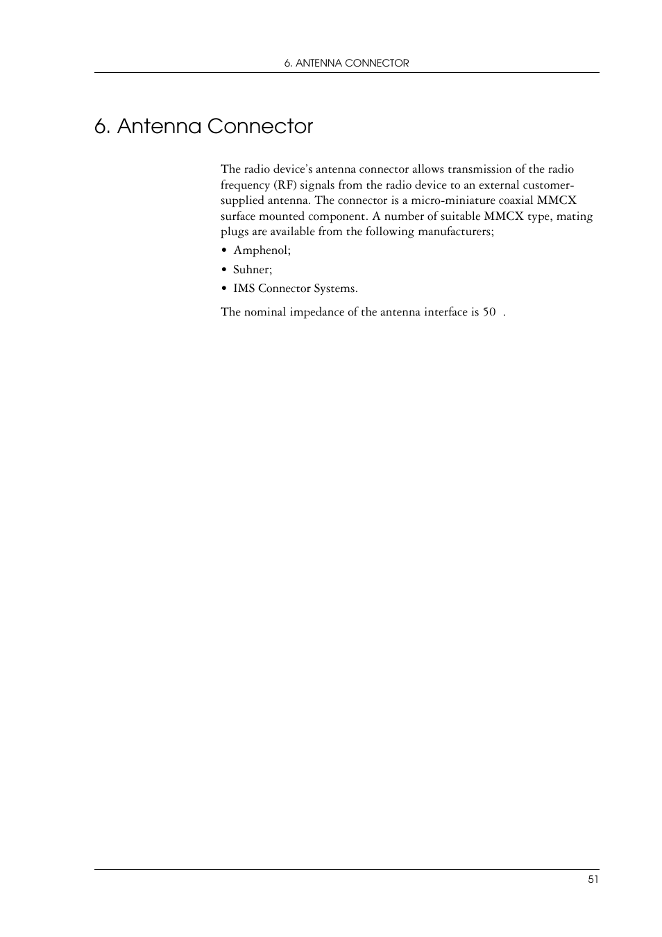 Antenna connector | Sony Ericsson GR47/GR48 User Manual | Page 51 / 84