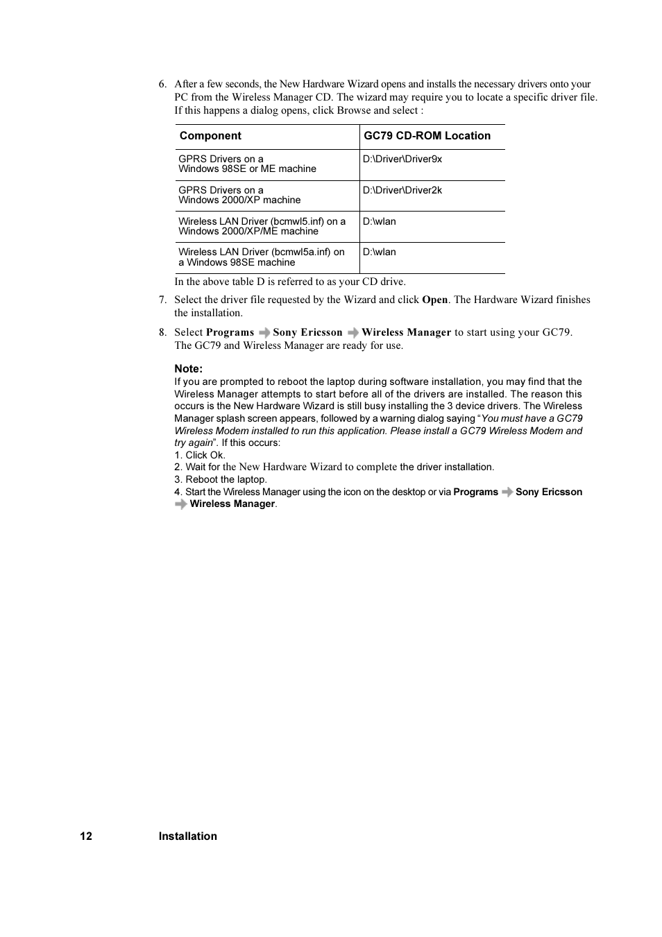 Sony Ericsson GC79 User Manual | Page 12 / 93