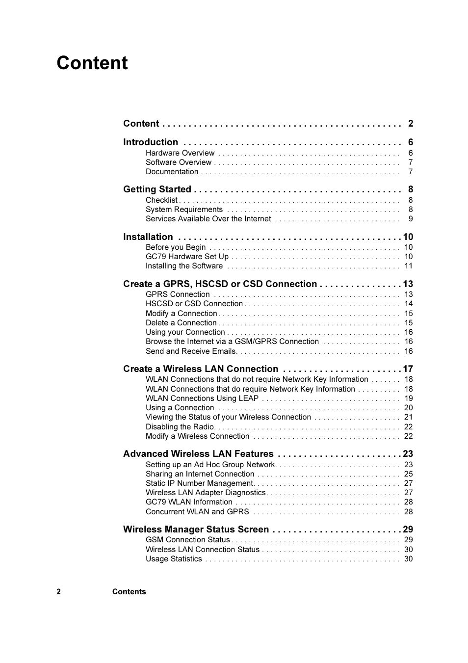 Content | Sony Ericsson GC79 User Manual | Page 2 / 93