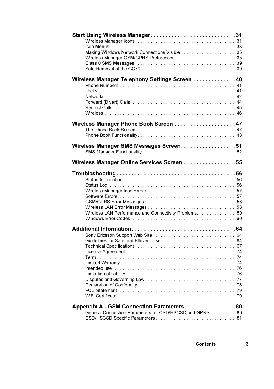 Sony Ericsson GC79 User Manual | Page 3 / 93