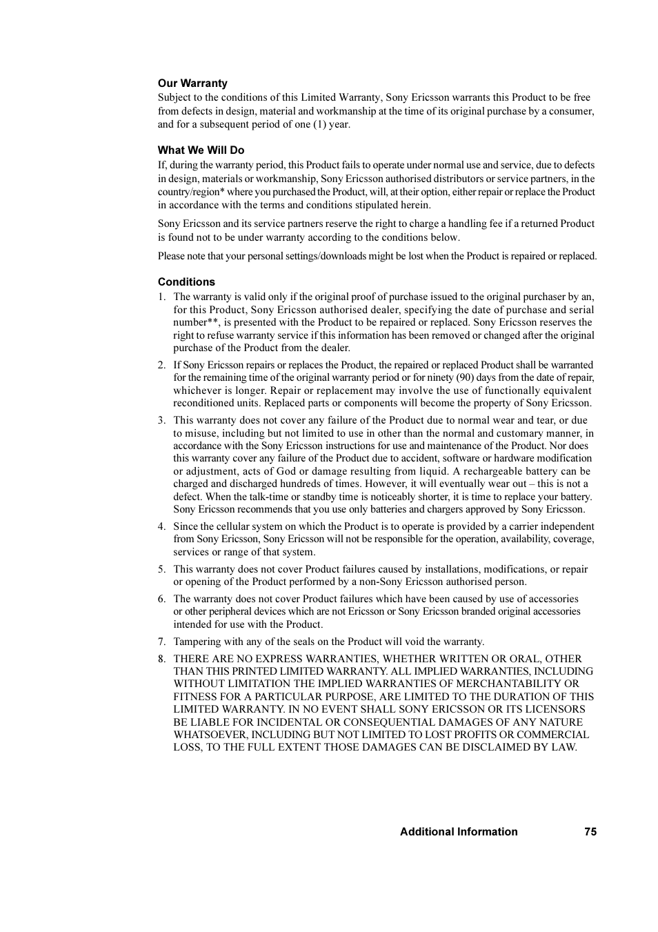 Sony Ericsson GC79 User Manual | Page 75 / 93