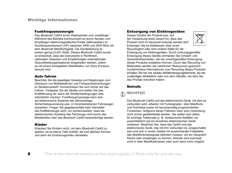 Sony Ericsson HCB-700 User Manual | Page 8 / 81
