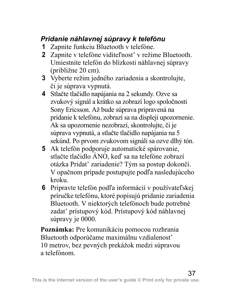 Sony Ericsson HBH-DS970 User Manual | Page 38 / 64