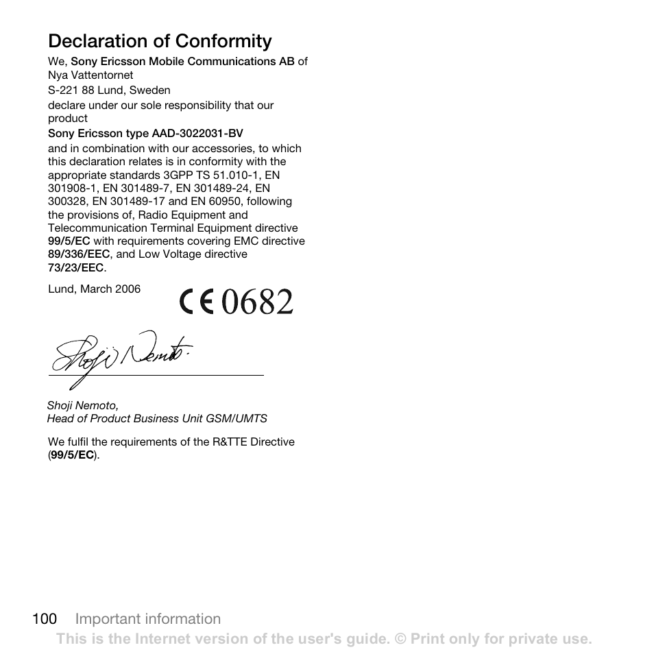 Sony Ericsson K800i User Manual | Page 100 / 105